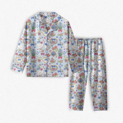 Coquette Girly Bamboo Long Sleeve Lounge Set