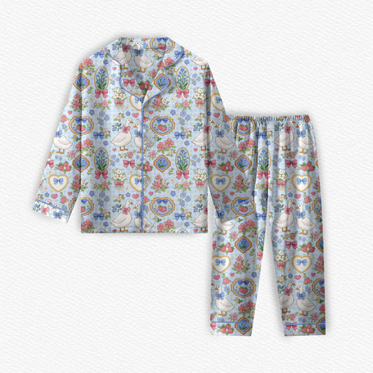 Coquette Girly Bamboo Long Sleeve Lounge Set