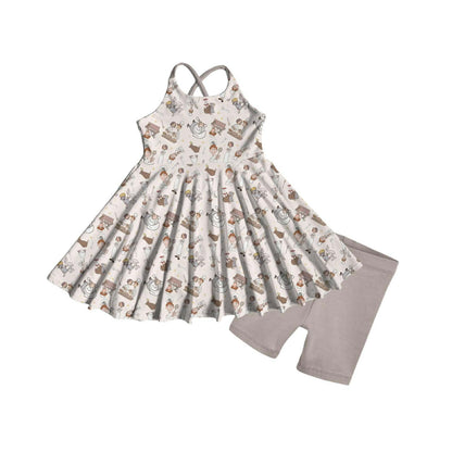 Little Chef Bamboo Brielle Tank With Biker Shorts