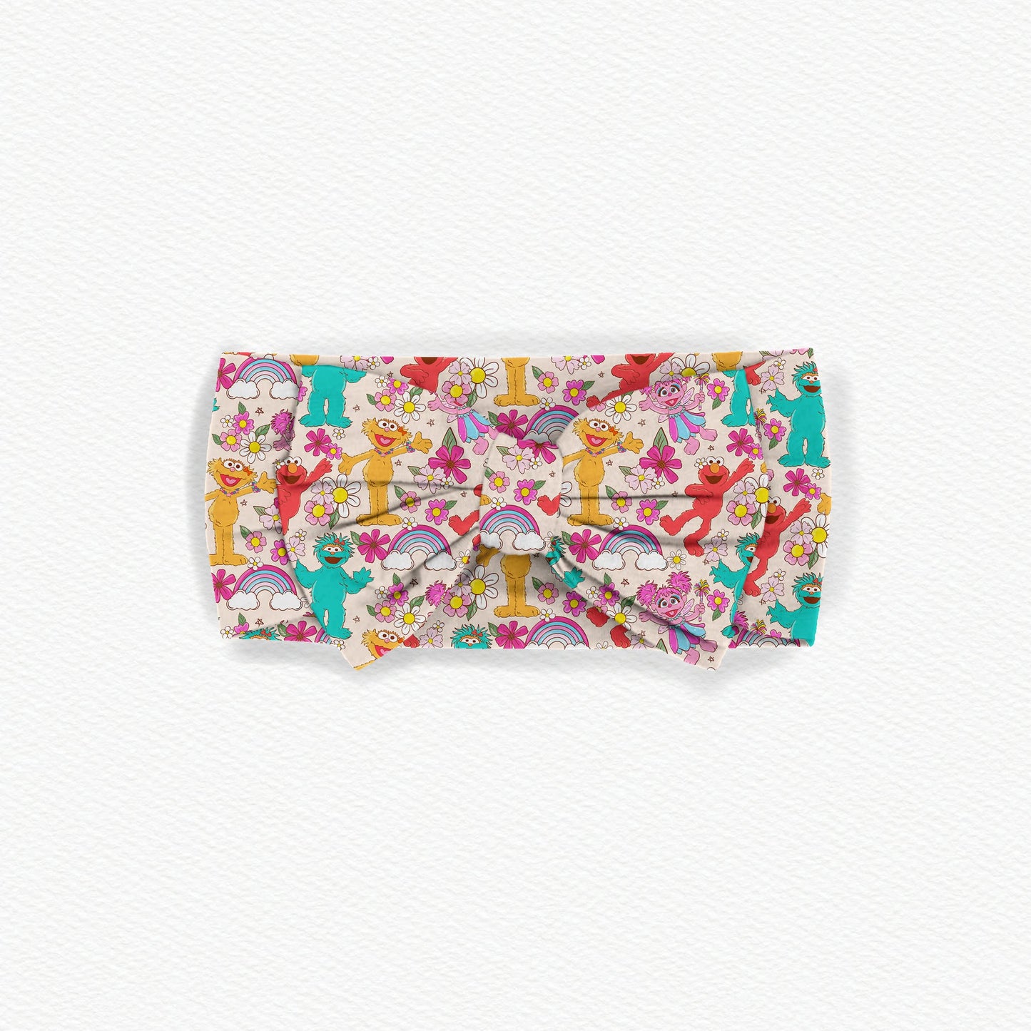 Sunny Florals Bamboo Bow Headband