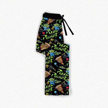 Pizza Planet Bamboo Adult Straight Leg Style Pants