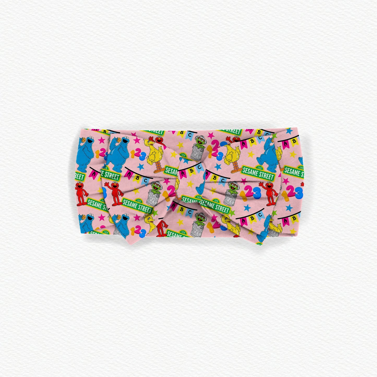 ABC Party PINK Bamboo Bow Headband