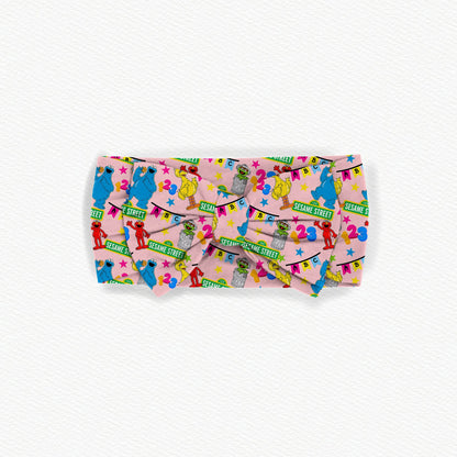 ABC Party PINK Bamboo Bow Headband