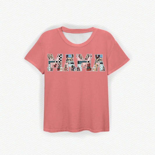 #MOMLIFE MAMA Embroidered Bamboo Tee