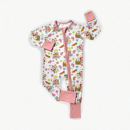 Strawberry Egg Hunt Bamboo Zippy Pajamas