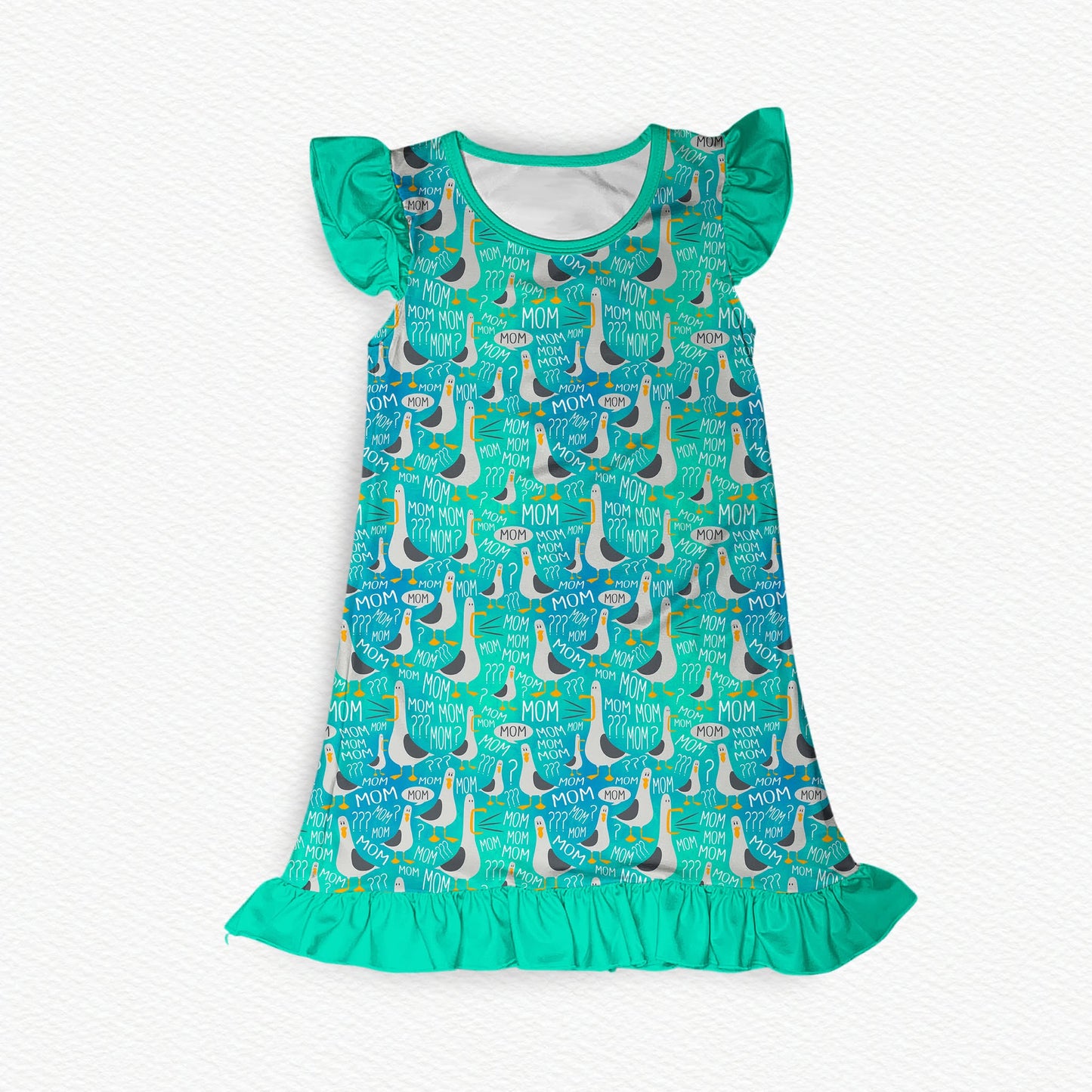 MOM? Flutter Sleeve Bamboo Nightgown