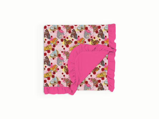 Mom Is Magic Ruffle Bamboo Blanket