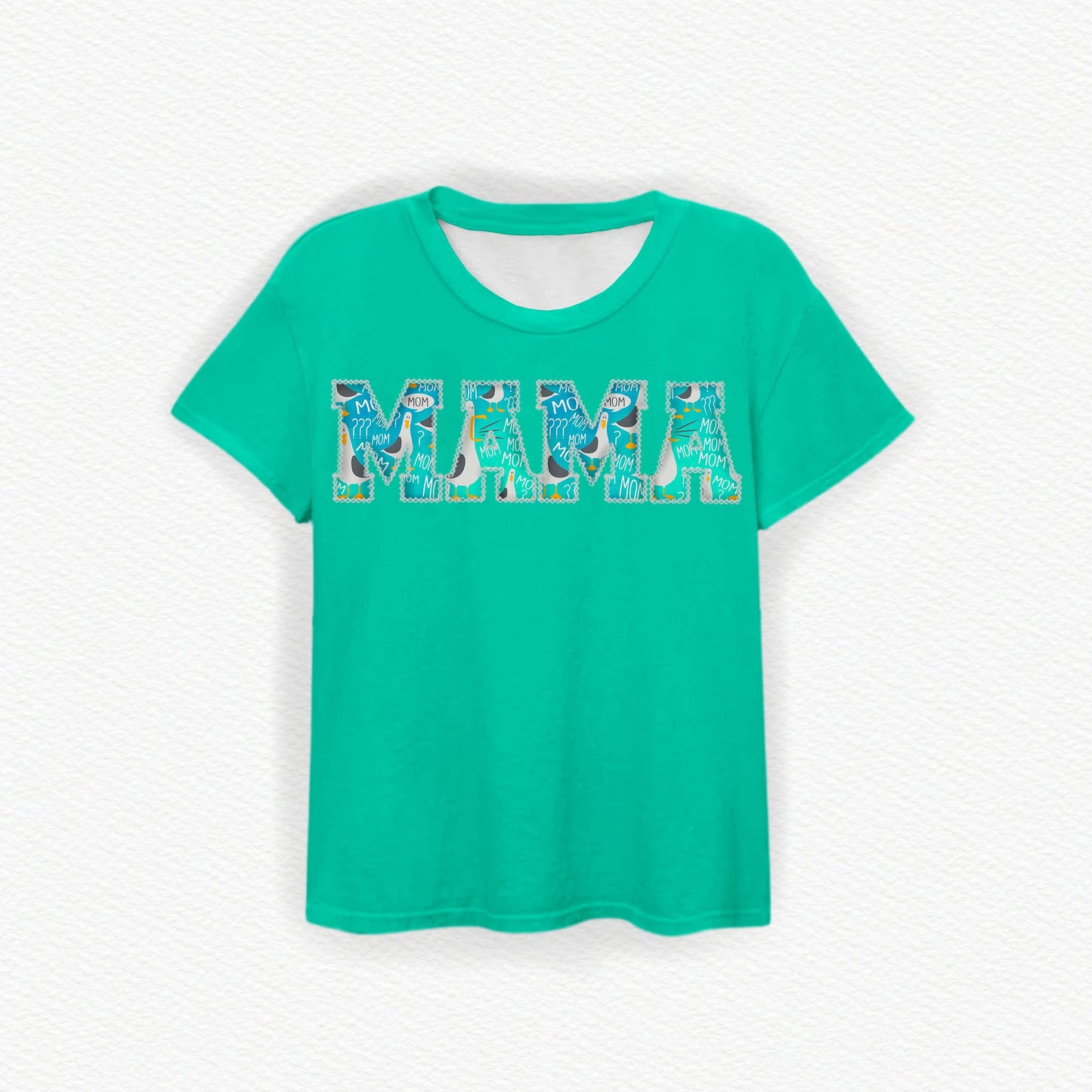 MOM? MAMA Embroidered Bamboo Tee