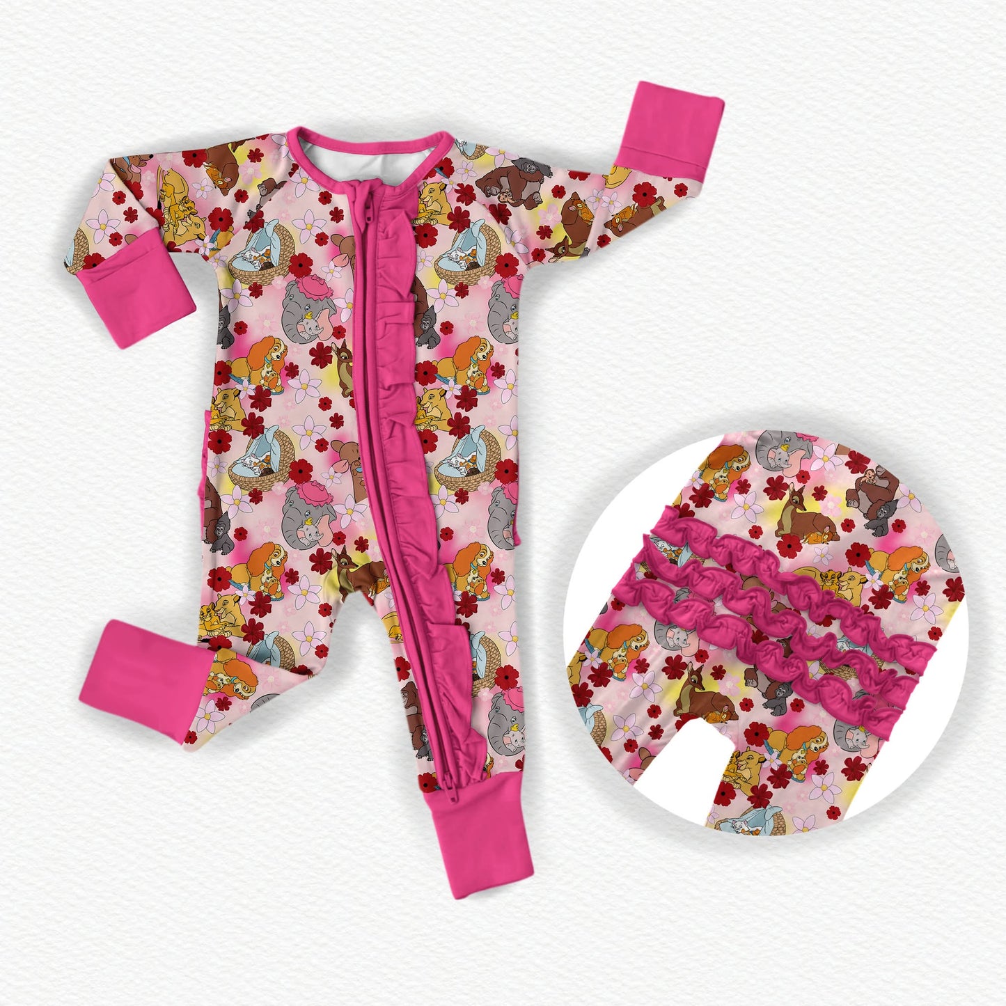 Mom Is Magic Ruffle Bamboo Zippy Pajamas