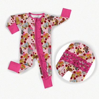Mom Is Magic Ruffle Bamboo Zippy Pajamas
