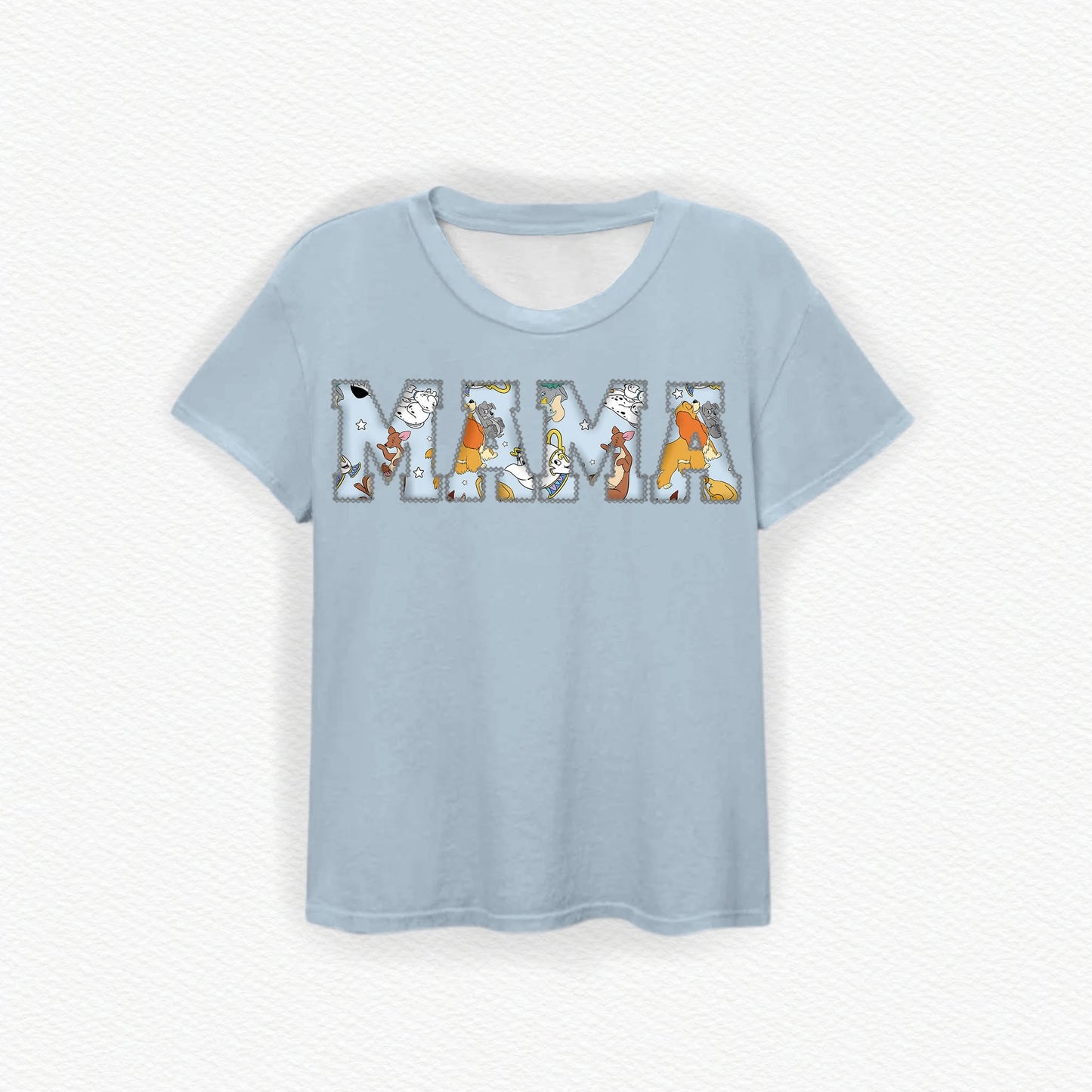 Mom Is My Hero MAMA Embroidered Bamboo Tee
