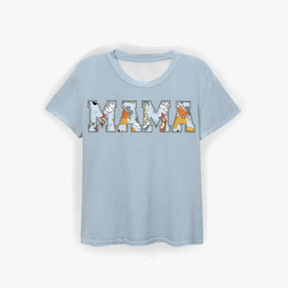 Mom Is My Hero MAMA Embroidered Bamboo Tee