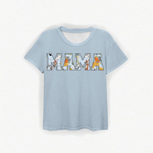 Mom Is My Hero MAMA Embroidered Bamboo Tee