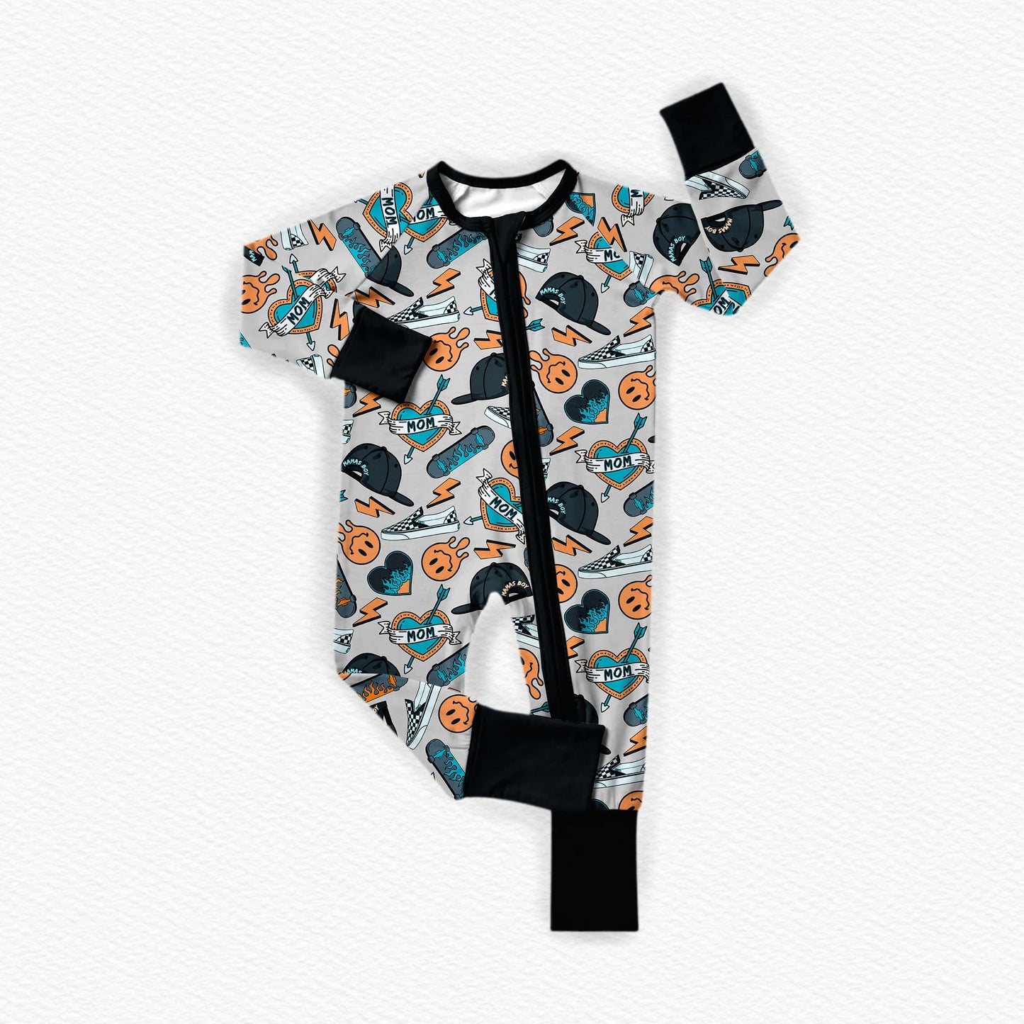 Mama's Skater Boy Bamboo Zippy Pajamas