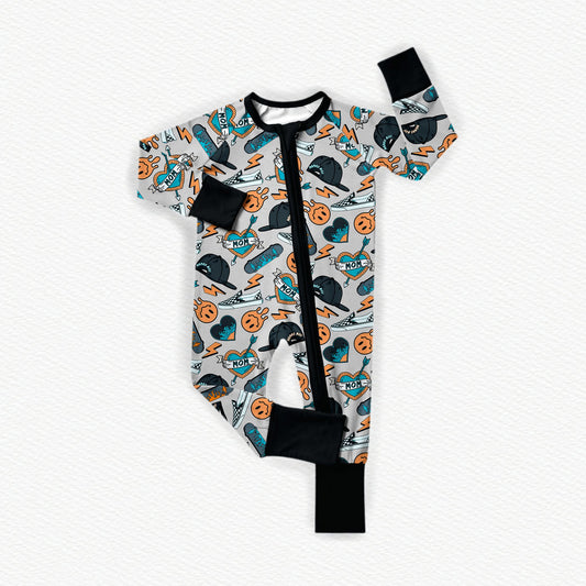Mama's Skater Boy Bamboo Zippy Pajamas