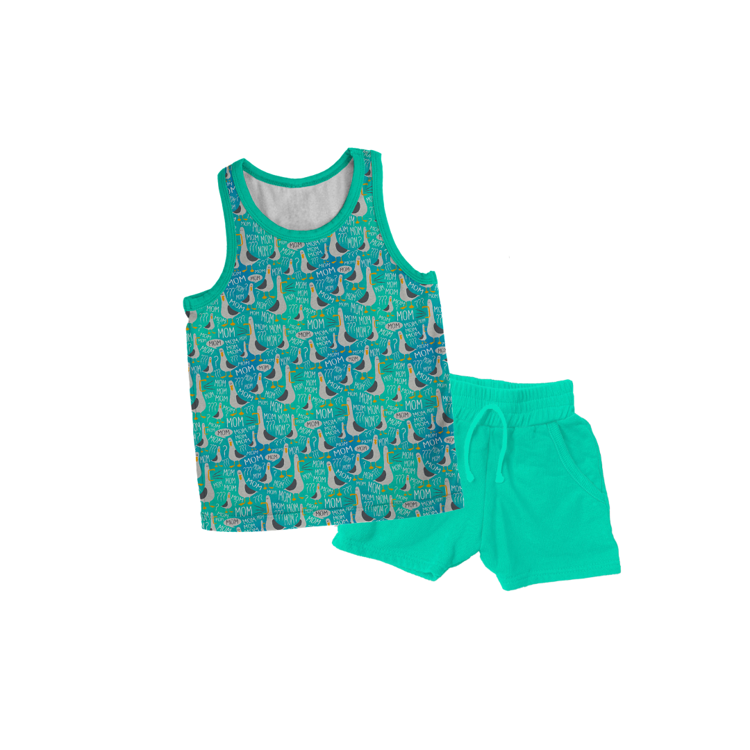MOM? Bamboo Muscle Tank & Shorts Set