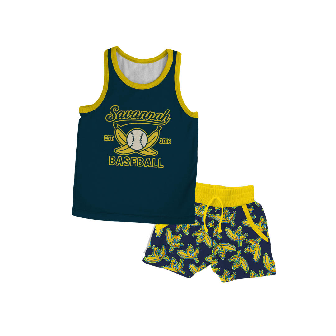 Banana Ball Graphic Bamboo Muscle Tank & Shorts Set