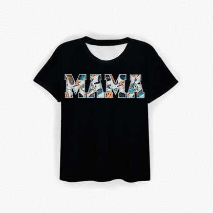 Mama's Skater Boy MAMA Embroidered Bamboo Tee