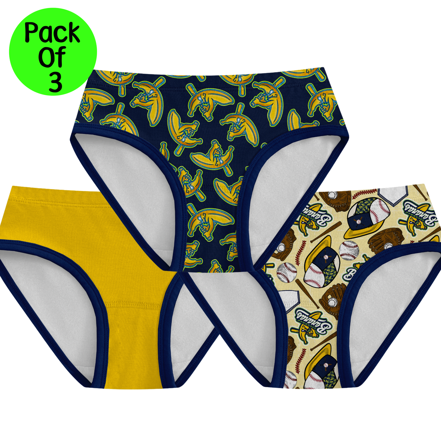 Banana Ball 3 Pack Bamboo Women's Adult Brief Underwear