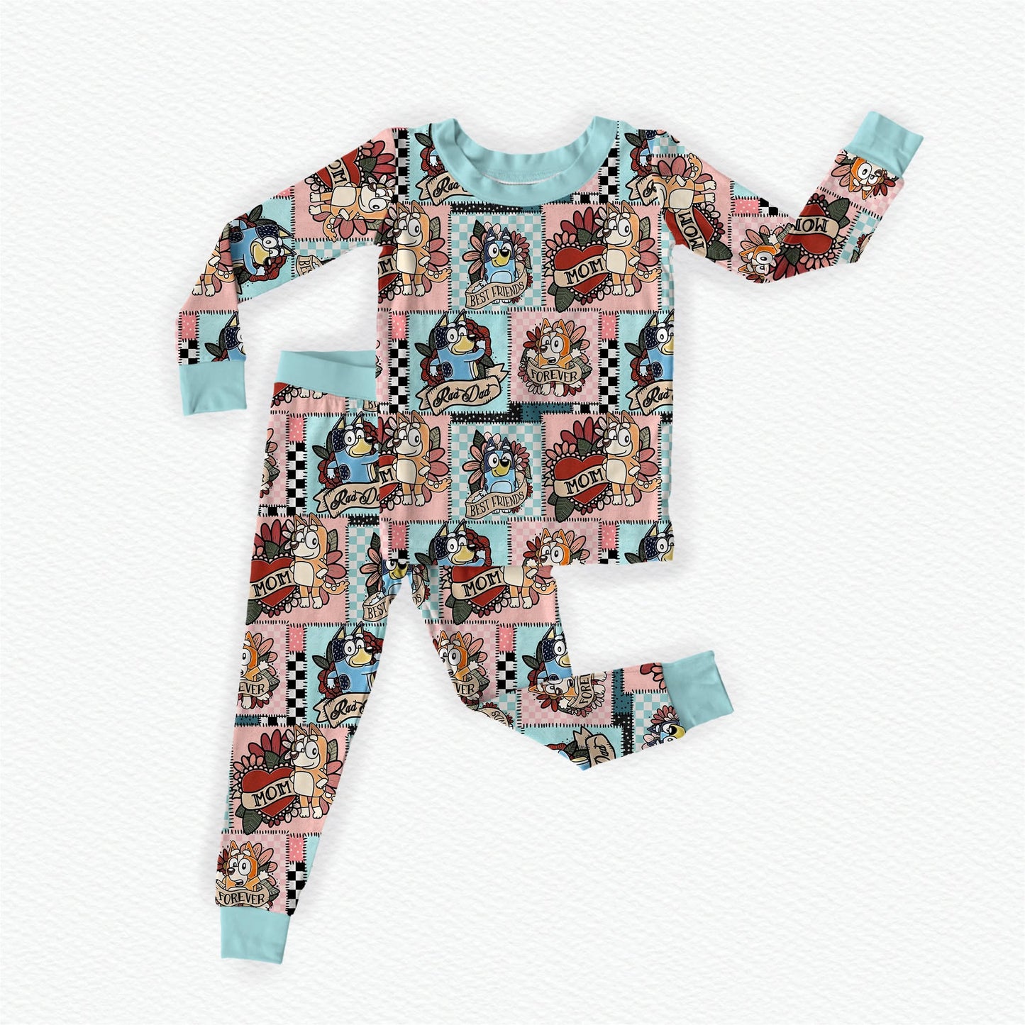 #MOMLIFE Bamboo Long Sleeve Two Piece Pajama Set