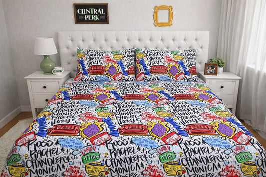 Perk Me Up Bamboo King / Queen Fitted Sheet & Set of Two Pillowcase Set