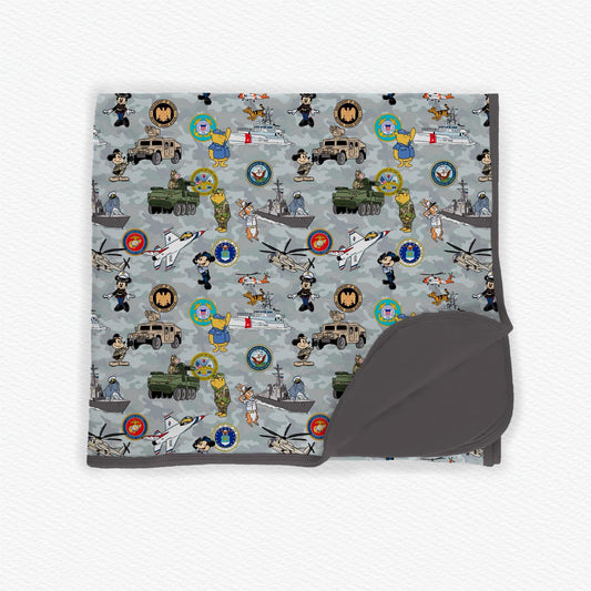 Military Family Double Layered Bamboo Blanket