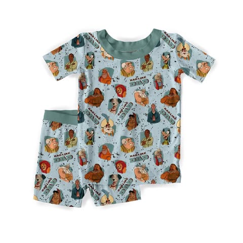 Rad Like Dad Bamboo Short Sleeve & Shorts Two Piece Pajama Set