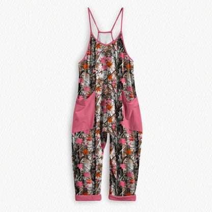 Pink Camo Bamboo Women's Cozy Tank Romper