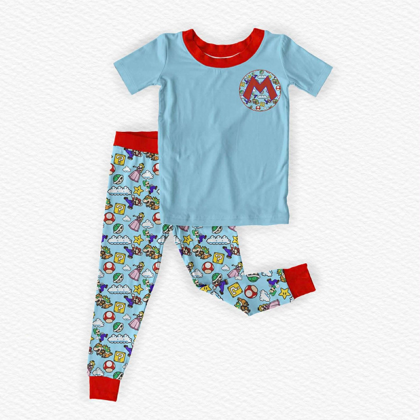 "Let's-A-Go!" Bamboo Short Sleeve Two Piece Pajama Set