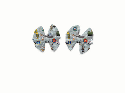Military Family Piggy Bows (Set of 2)