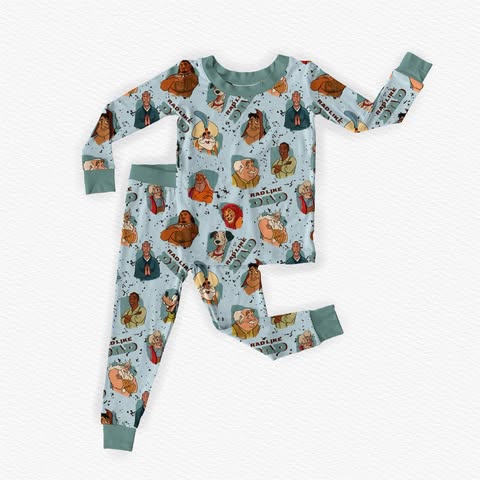 Rad Like Dad Bamboo Long Sleeve Two Piece Pajama Set
