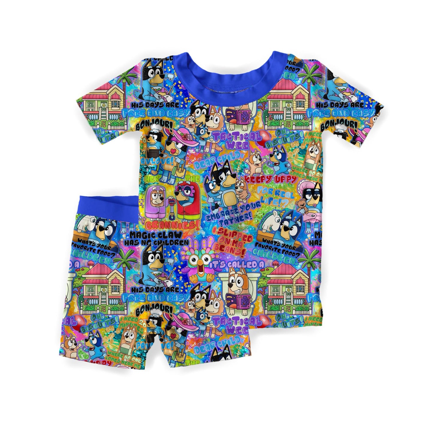 Embrace Your Father! Bamboo Short Sleeve & Shorts Two Piece Pajama Set