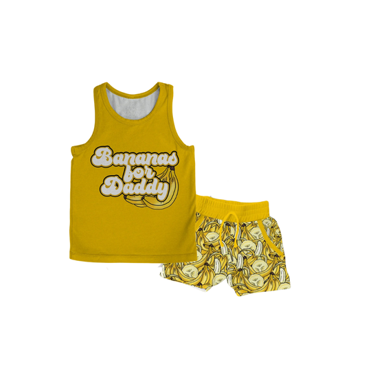 Bananas For Dad Bamboo Muscle Tank & Shorts Set