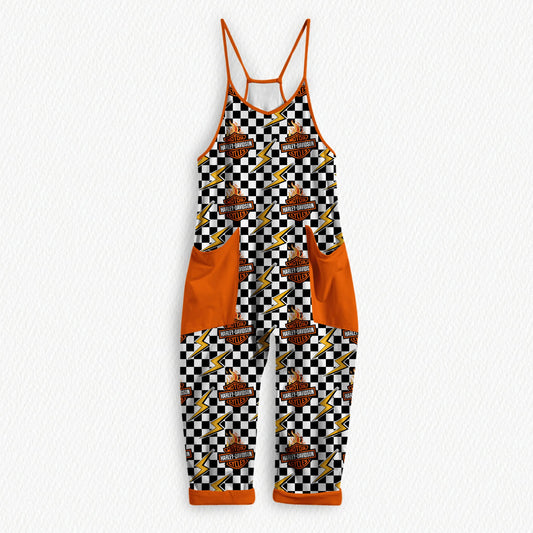 My Daddy Rides A Harley Bamboo Women's Cozy Tank Romper