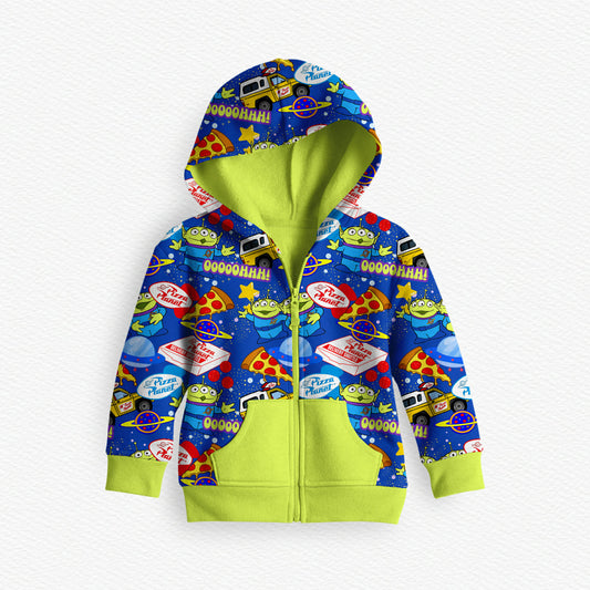 Pizza Planet Pals Bamboo French Terry Zip Up Jacket