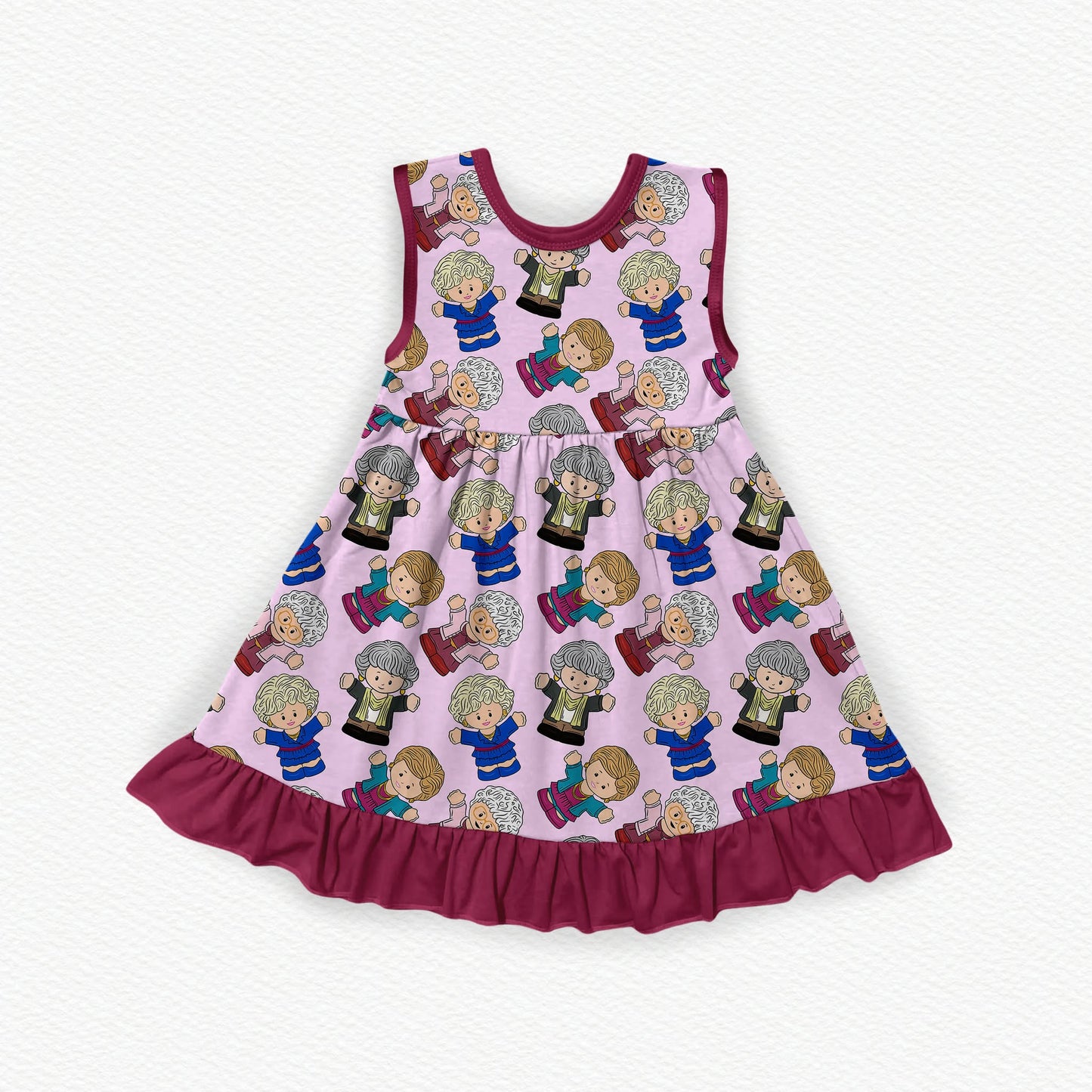 Golden Girls Tiny People Bamboo Tank Ruffle Dress