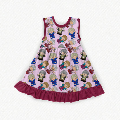 Golden Girls Tiny People Bamboo Tank Ruffle Dress