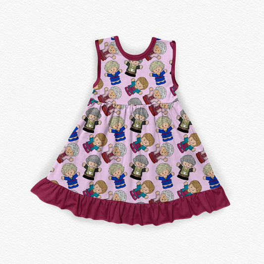 Golden Girls Tiny People Bamboo Tank Ruffle Dress