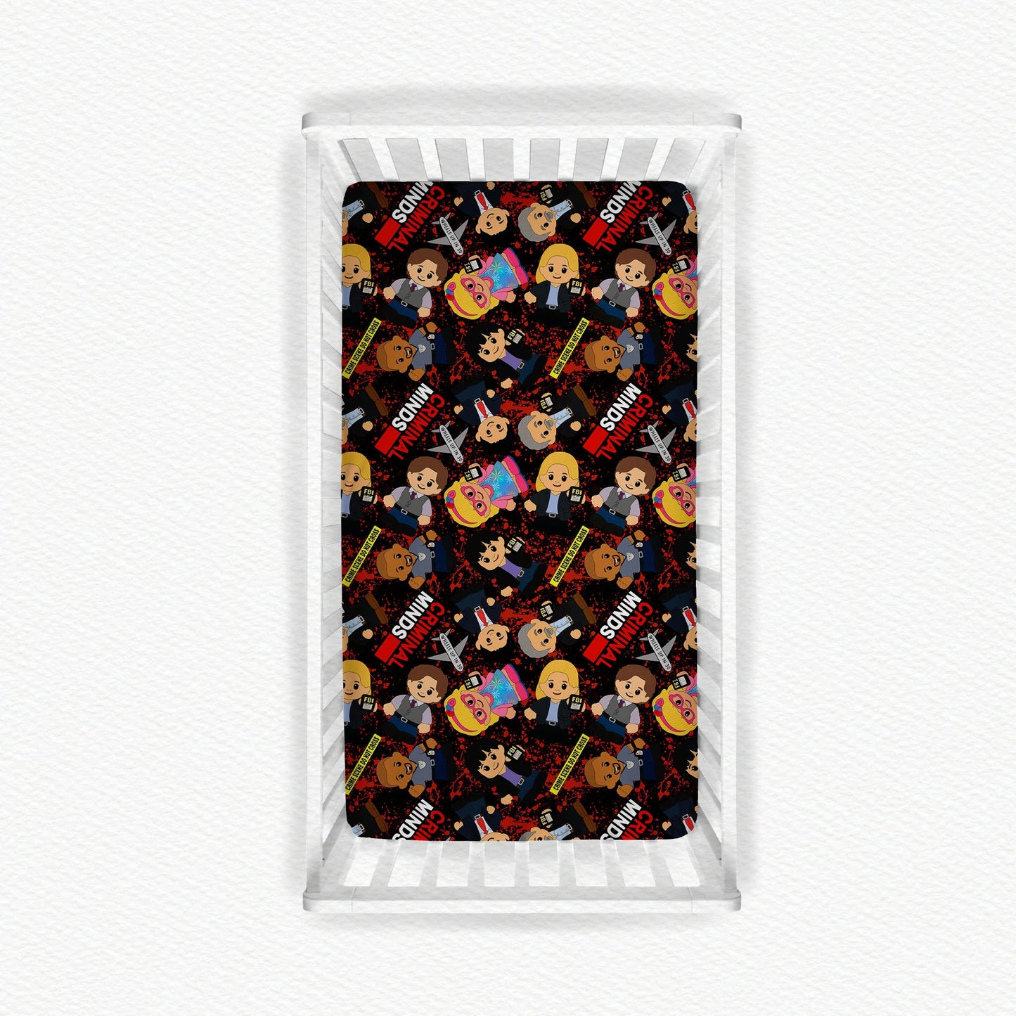Criminal Minds Tiny People Bamboo Crib Sheet