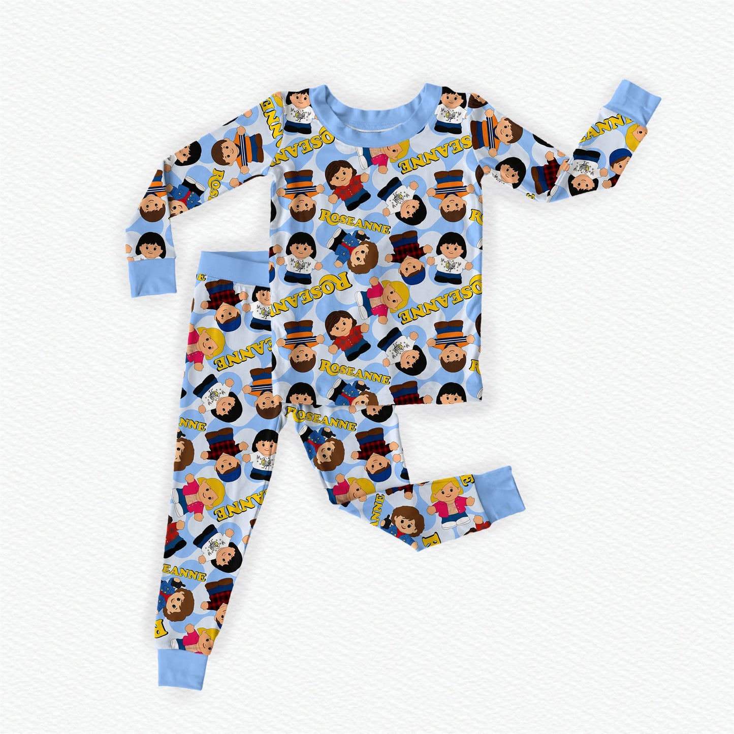 Roseanne Tiny People Bamboo Long Sleeve Two Piece Pajama Set