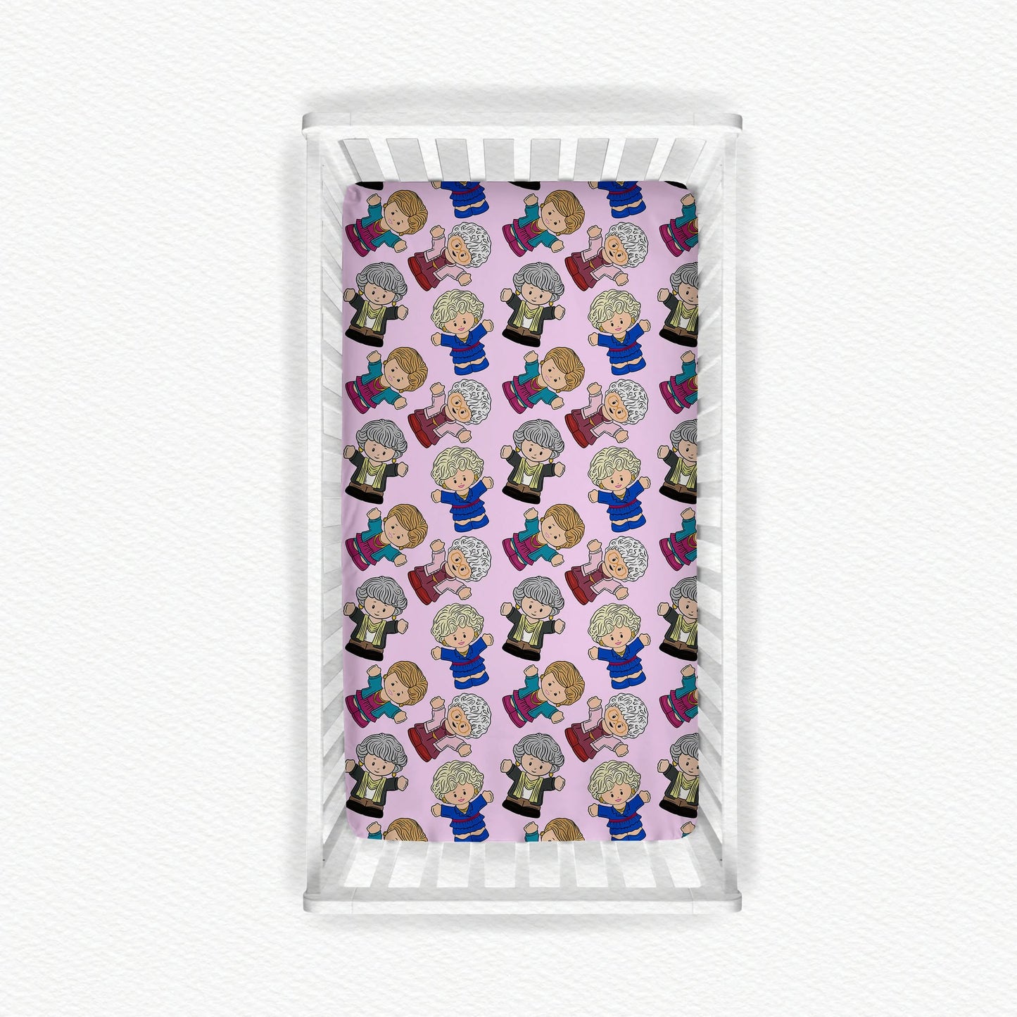 Golden Girls Tiny People Bamboo Crib Sheet