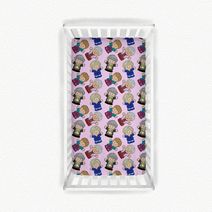 Golden Girls Tiny People Bamboo Crib Sheet
