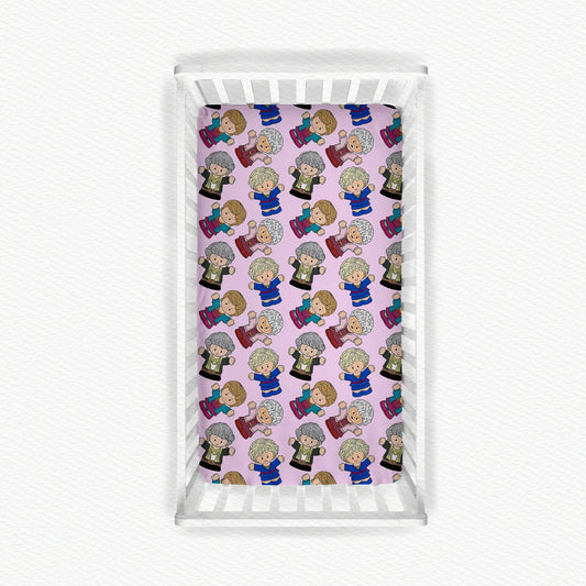 Golden Girls Tiny People Bamboo Crib Sheet