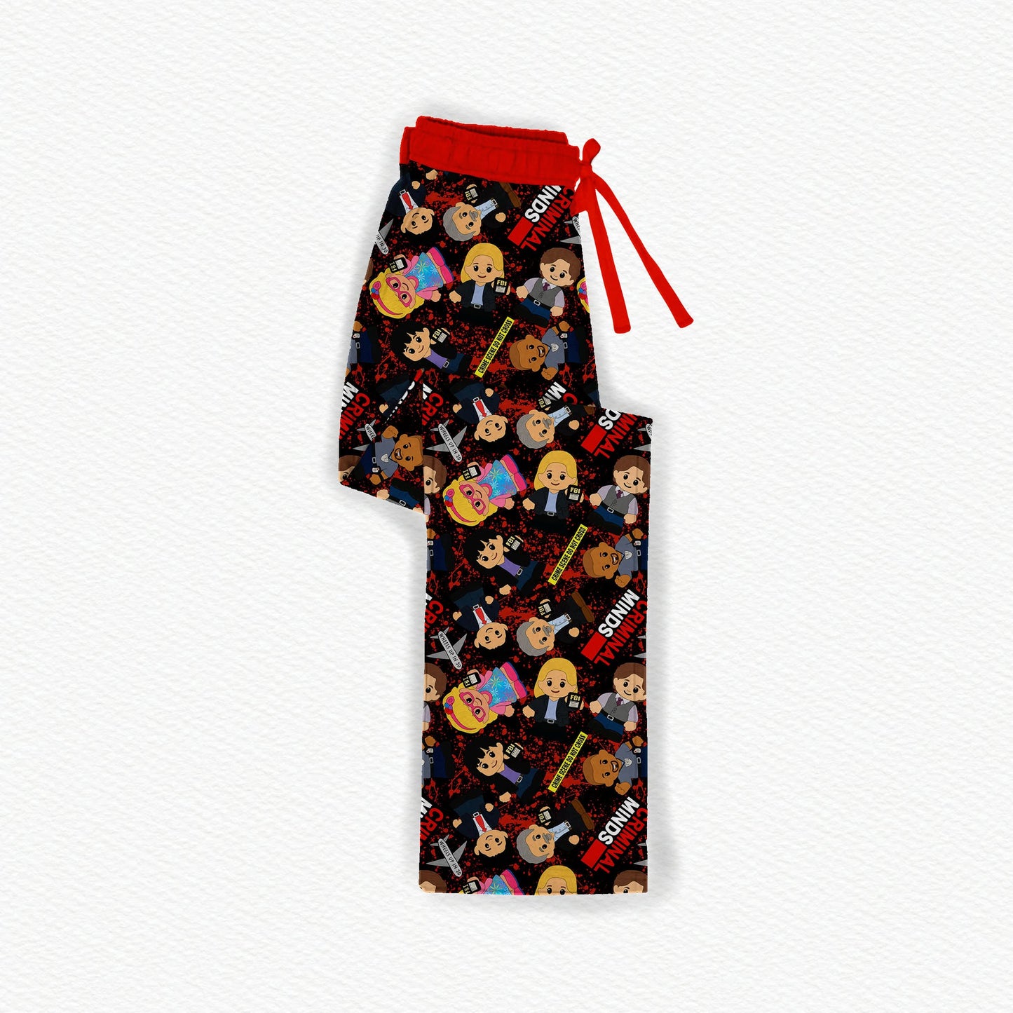 Criminal Minds Tiny People Bamboo Adult Straight Leg Pants