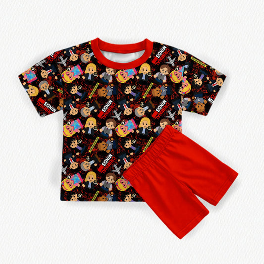 Criminal Minds Tiny People Bamboo Women's Biker Shorts & Oversized Tee