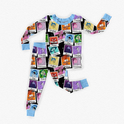 Inside Out Bamboo Long Sleeve Two Piece Pajama Set