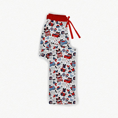 Fireworks On Route 66 Bamboo Adult Straight Leg Pants