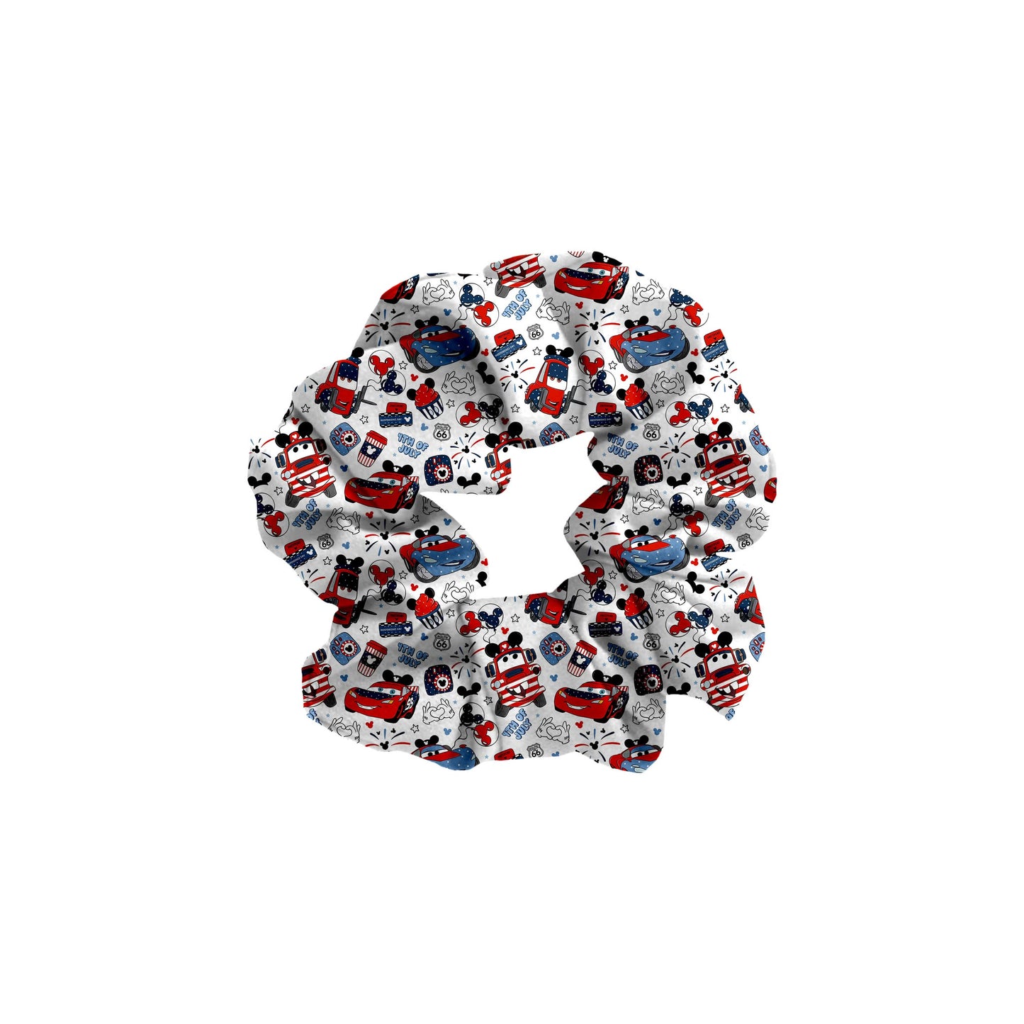 Fireworks On Route 66 Bamboo Scrunchie