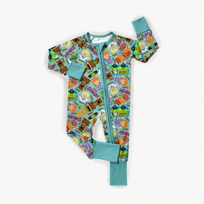 Mystery Machine Tiny People Bamboo Zippy Pajamas