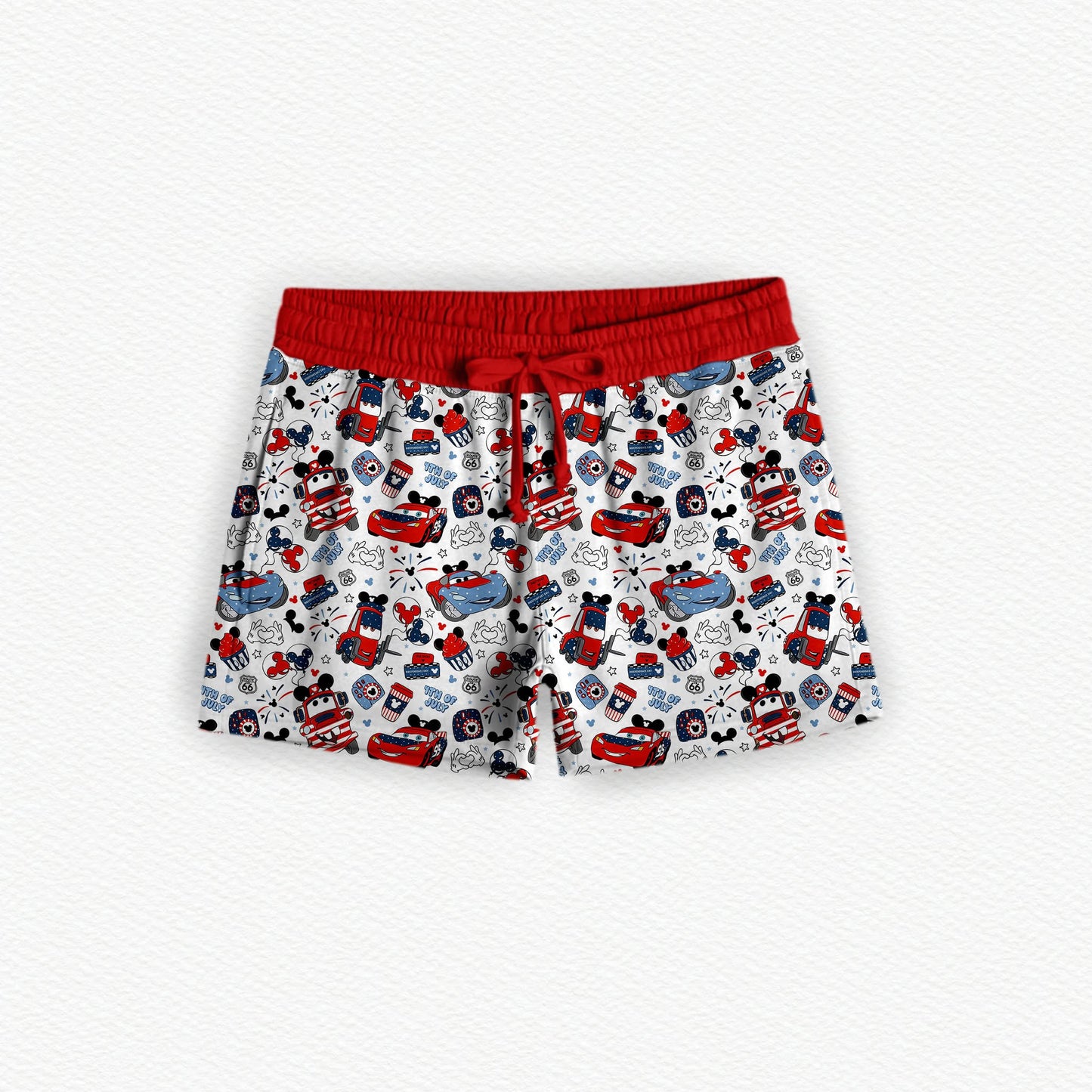 Fireworks On Route 66 Bamboo Women's Pajama Shorts
